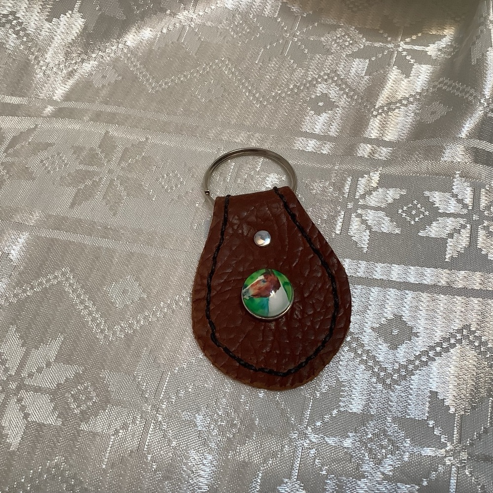 Keychain Buffalo Hide Handmade